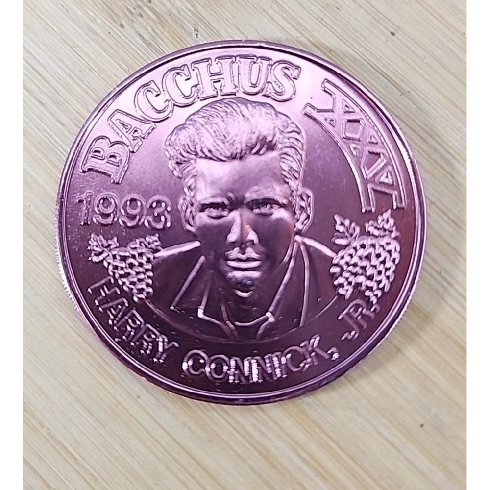 harry connick jr actor 1993 Mardi Gras Doubloon Coin new orleans‎ bacchus